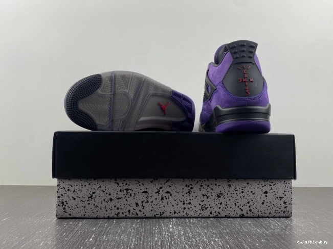 Travis Suede Jordan Purple Air 4 Scott x 1107